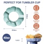 Hot Sales Food Grade 5 Compartment Snack Tray Reusable Silicone Snack Ring Snack bowlsl Accessories for tumbler 40 oz