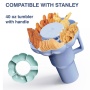 Hot Sales Food Grade 5 Compartment Snack Tray Reusable Silicone Snack Ring Snack bowlsl Accessories for tumbler 40 oz