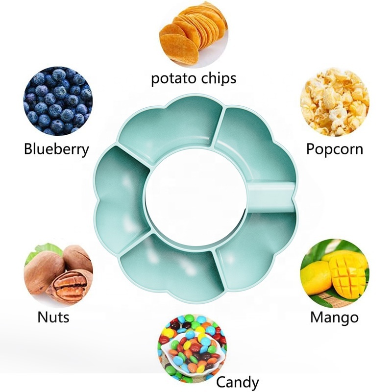 Hot Sales Food Grade 5 Compartment Snack Tray Reusable Silicone Snack Ring Snack bowlsl Accessories for tumbler 40 oz