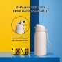 New Design 15oz Double Wall Stainless Steel Insulated Vacuum Flask Portable Kids Water Bottle  with Straws