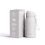 New Design 15oz Double Wall Stainless Steel Insulated Vacuum Flask Portable Kids Water Bottle  with Straws