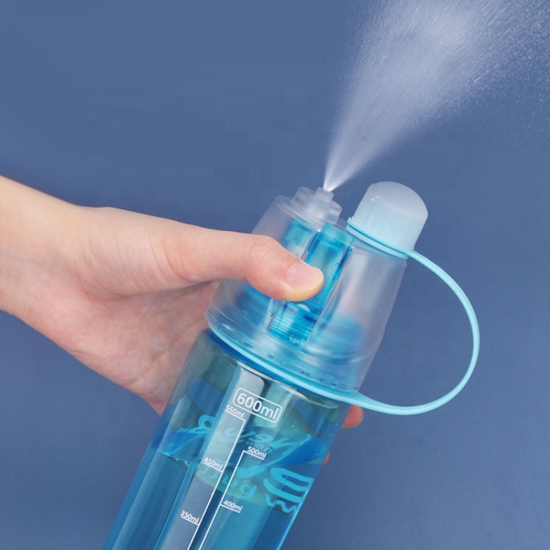 new product custom logo  Spray drinking Two purposes plastic water bottle