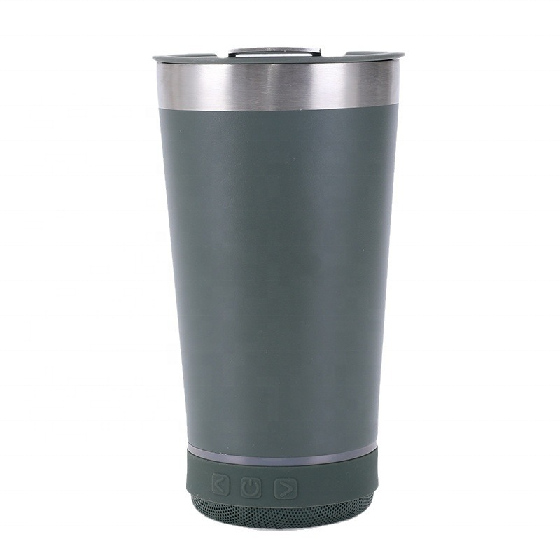Smart Bluetooth audio beer mug Stainless steel thermos cup with bottle opener Car cup