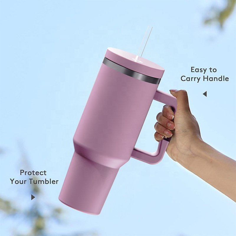 RTS 40oz Sublimation Adventure Tumbler Mugs With Handle Stainless Steel 40 oz Travel Coffee Water Bottles