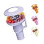 Hot Sales Reusable 3 compartment Snack Tray Platter silicone snack ring snack bowlsl for tumbler 40 oz Accsessores