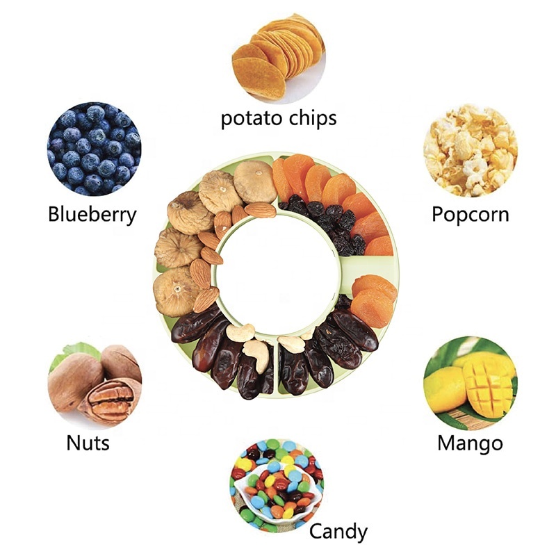 Hot Sales Reusable 3 compartment Snack Tray Platter silicone snack ring snack bowlsl for tumbler 40 oz Accsessores