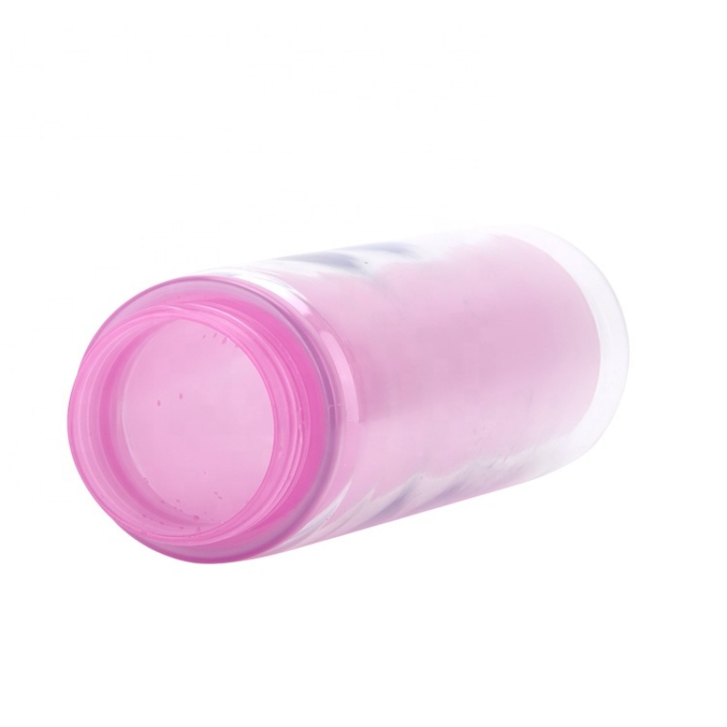 New Product Double Wall  Custom Logo  Cold Color Changing Cup Sports  Drinking Plastic Portable water bottle