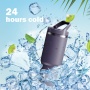 Stainless Steel Tumbler with Straw Vacuum Insulated Water Bottle for Home or Car Reusable Cup with Straw Leak Resistant Flip