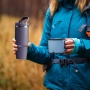 Stainless Steel Tumbler with Straw Vacuum Insulated Water Bottle for Home or Car Reusable Cup with Straw Leak Resistant Flip
