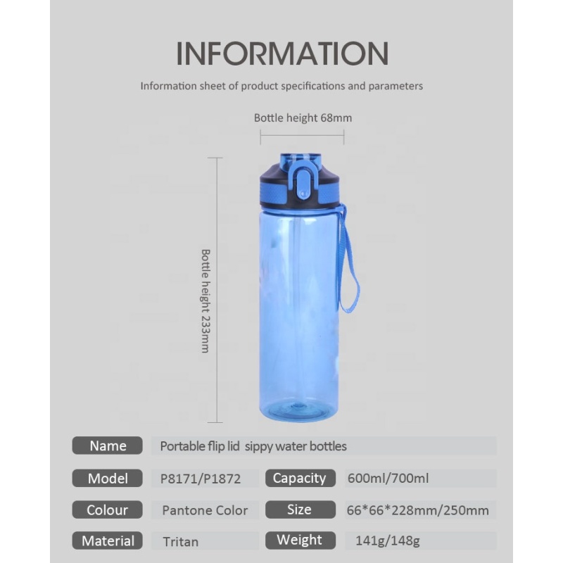 New Design Bestseller Bpa-free Portable Flip Top Sippy Sport Water Bottle Plastic