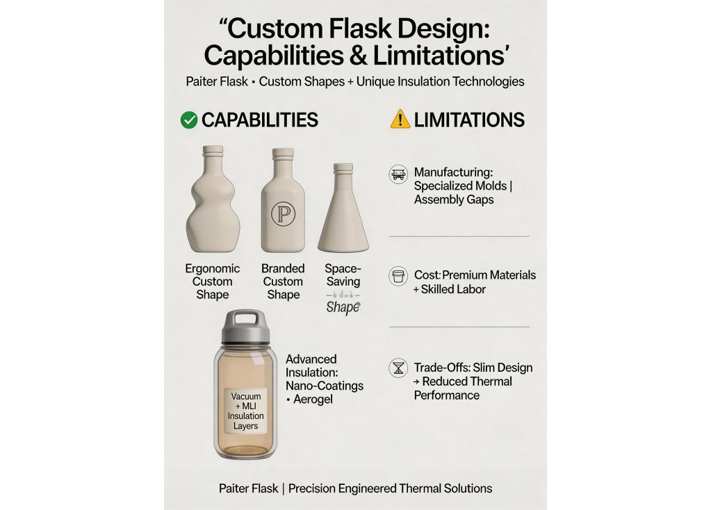 What are the capabilities and limitations for custom shapes and unique insulation technologies?