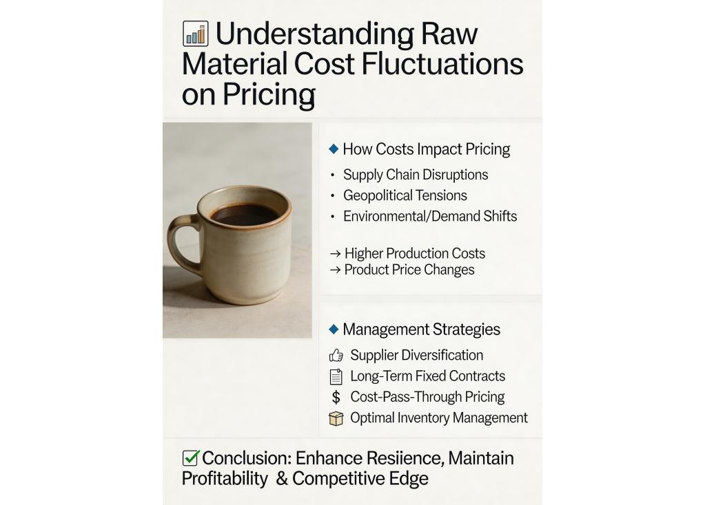 How do fluctuations in raw material costs typically affect pricing, and how is this managed?