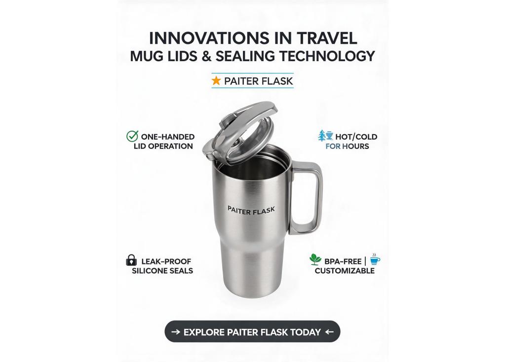 What innovations are available in travel mug lids and sealing technology?