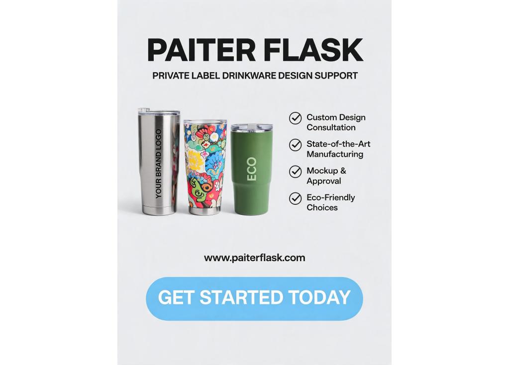Can you provide design support for private label drinkware?