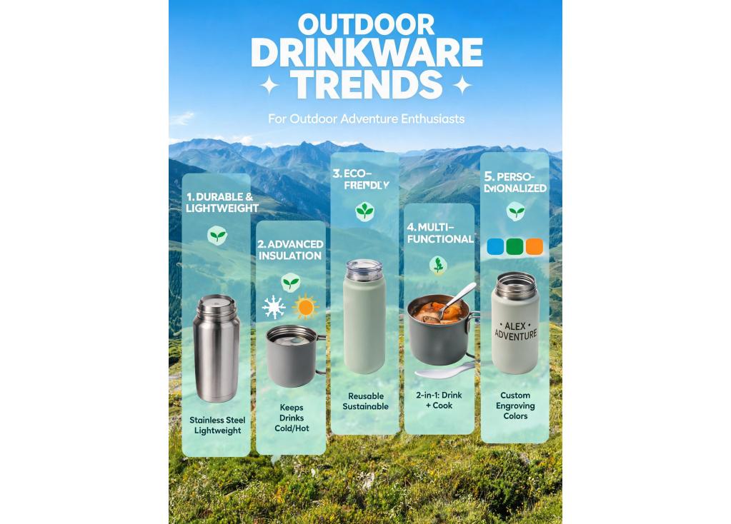 What are the latest trends in drinkware for outdoor adventure enthusiasts?