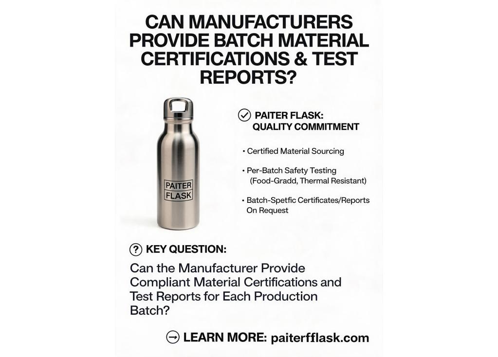 Can the manufacturer provide compliant material certifications and test reports for each production batch?