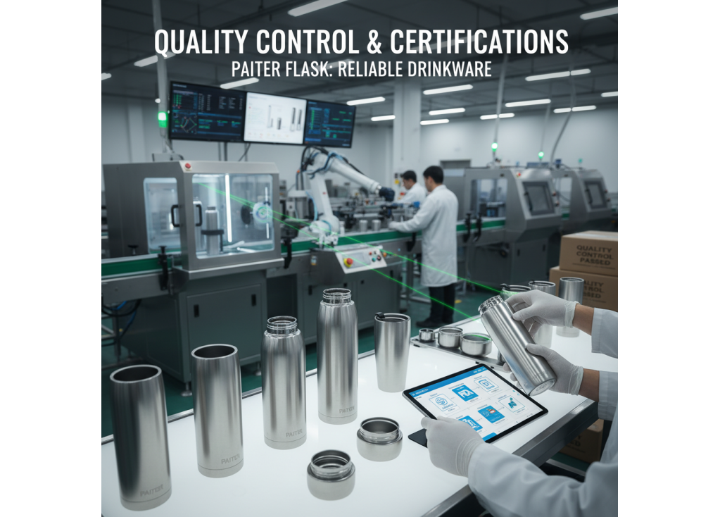 What quality control certifications and processes should a reliable drinkware factory have?