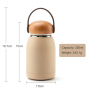 OLERD New Cute Kids Bottle Stainless Steel Double Wall Children Thermos Water Bottle Mushroom Lid Handle