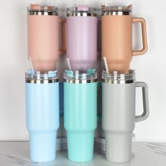 Wholesale Bpa Free Eco-friendly Stainless Steel Thermal 40oz Coffee Tumbler Mugs with Handle