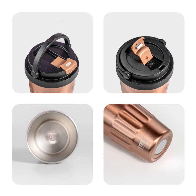 400ml 500ml Portable Stainless Steel Vacuum Insulated Handle Coffee Thermal Mugs With Custom Logo