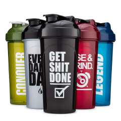 Wholesale Gym Shaker Personalized Shaker Bottle Custom Logo Protein Sport Plastic Water Bottle with Lid