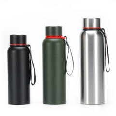 Wholesale Cheap Water Bottle 304 Stainless Steel Double Wall Vacuum Insulated Flask Sport Water Bottle with Rope