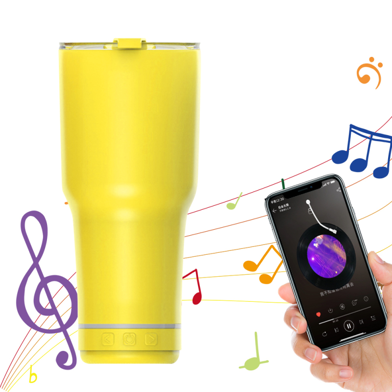 Wholesale Reusable Custom Logo 18/8 Stainless Steel Bottom Speaker Car Tumbler