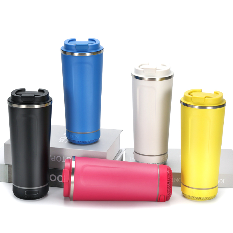 Hot Selling Speaker Tumbler Travel Portable Stainless Steel Water Bottle With Wireless Speakers