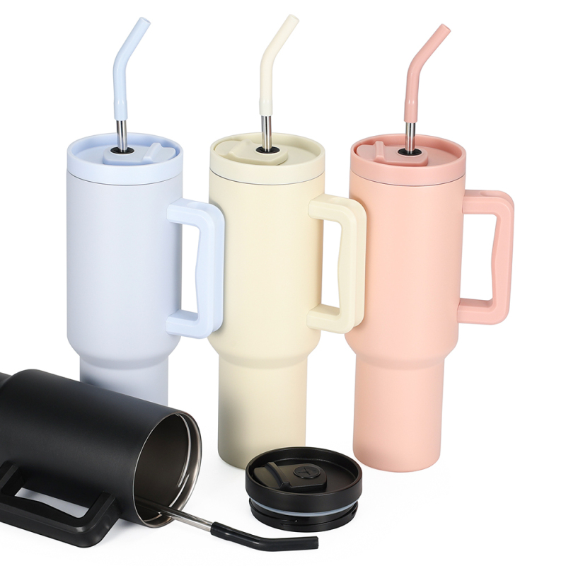 Wholesale Travel Double Wall Stainless Steel Tumbler Cup With Handle