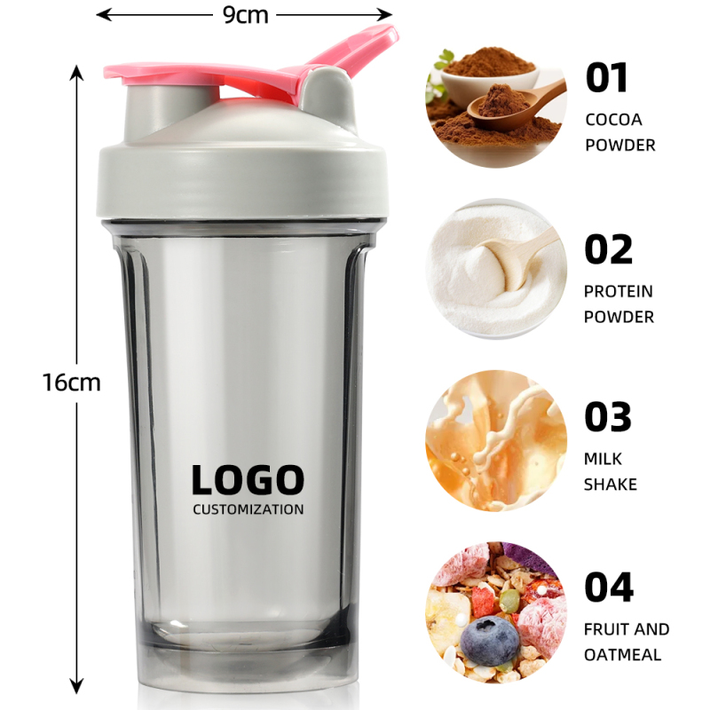 Unisex 500ml Workout Blender Shaker Bottles Custom Logo Gym Protein Shakers Travel Direct Drinking