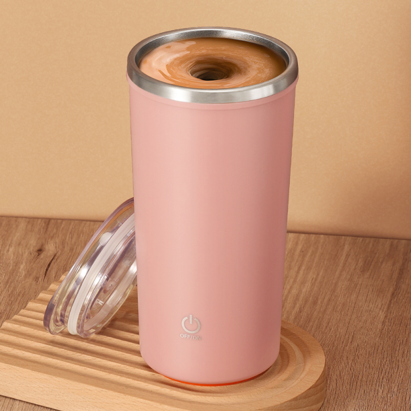 USB 400ML Rechargeable Portable Stainless Steel Stirring Mug Auto Mixing Coffee Cup With Stir Bar for Coffee Milk Tea