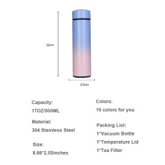 Travel Tumbler Smart LED Temperature Display Metal Insulation Water Bottles Thermos Stainless Steel Intelligent Vacuum Flask