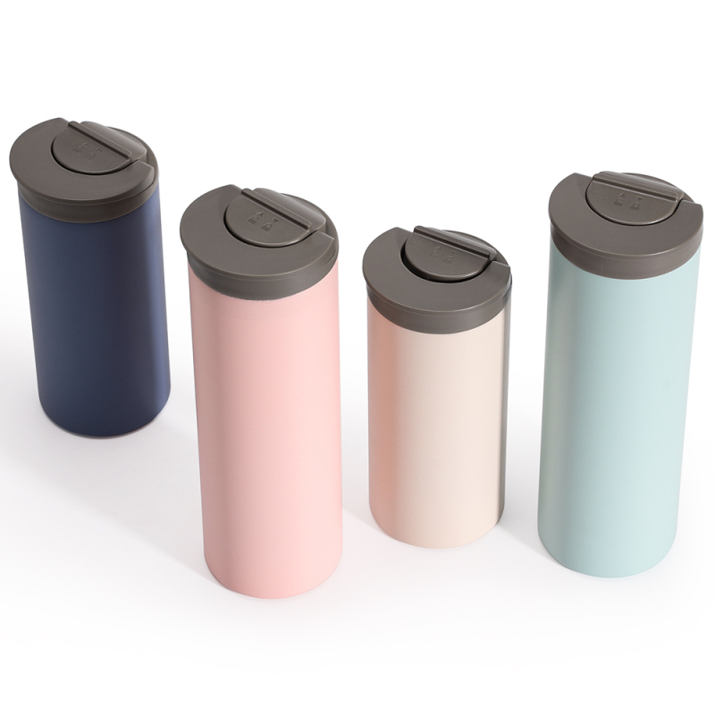 Wholesale Travel Double Wall Stainless Steel Straight Coffee Mug 500ml