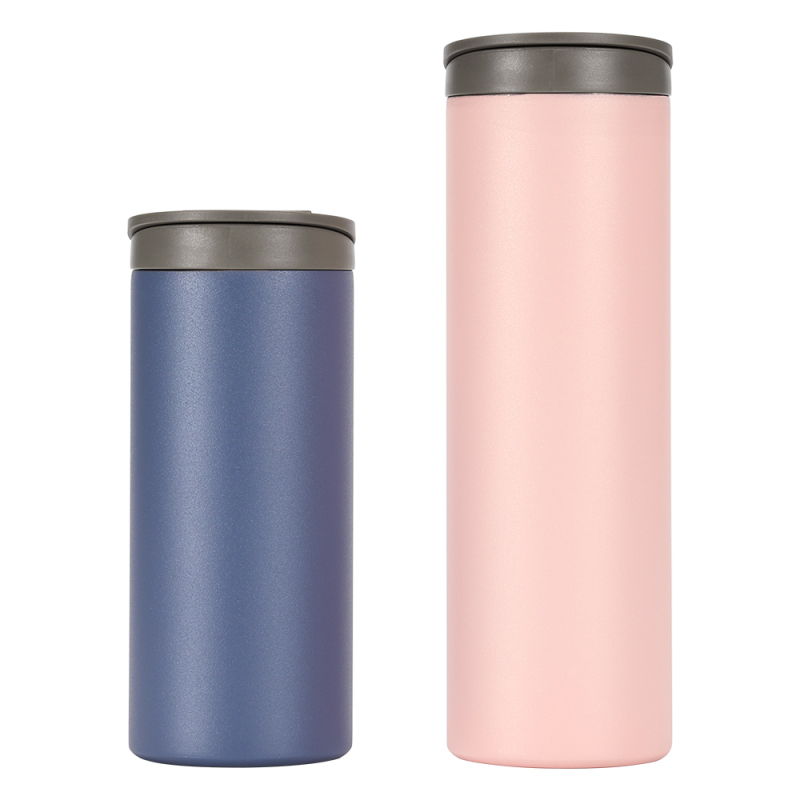 Wholesale Travel Double Wall Stainless Steel Straight Coffee Mug 500ml