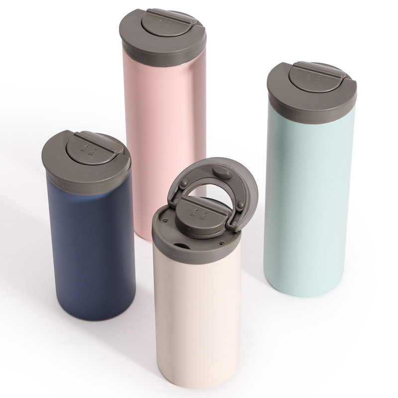Wholesale Travel Double Wall Stainless Steel Straight Coffee Mug 500ml