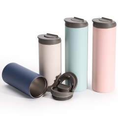 Wholesale Travel Double Wall Stainless Steel Straight Coffee Mug 500ml