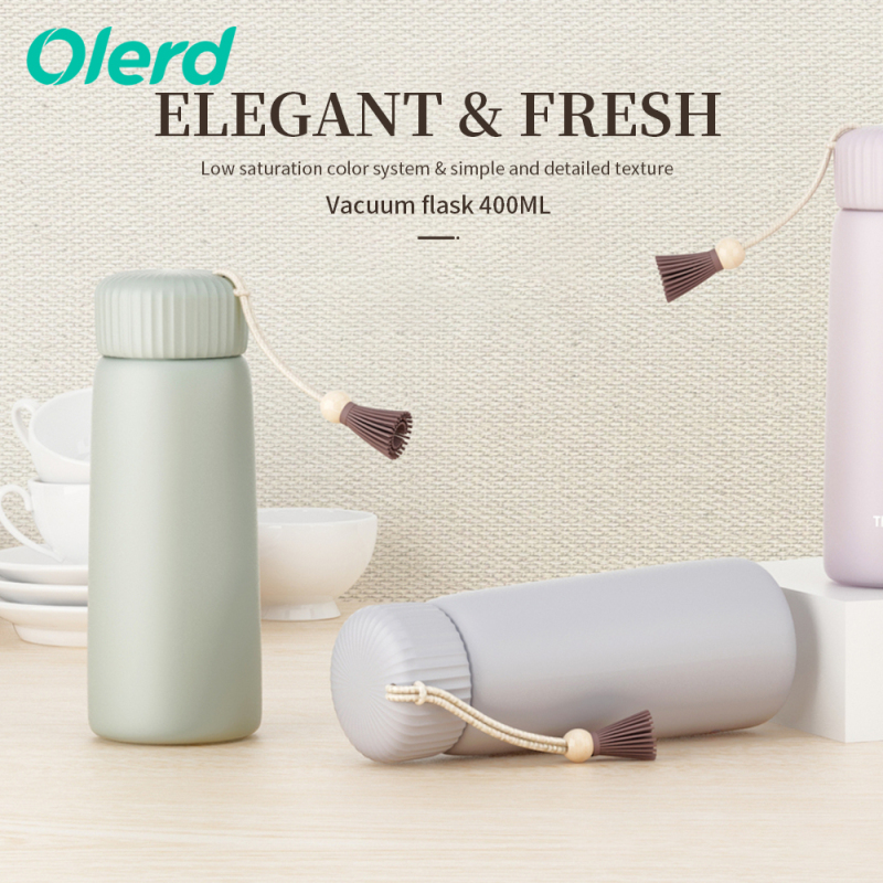 OLERD Vacuum Insulated 14OZ BPA Free Double Wall Eco Friendly Leak Proof Kids Stainless Steel Water Bottles