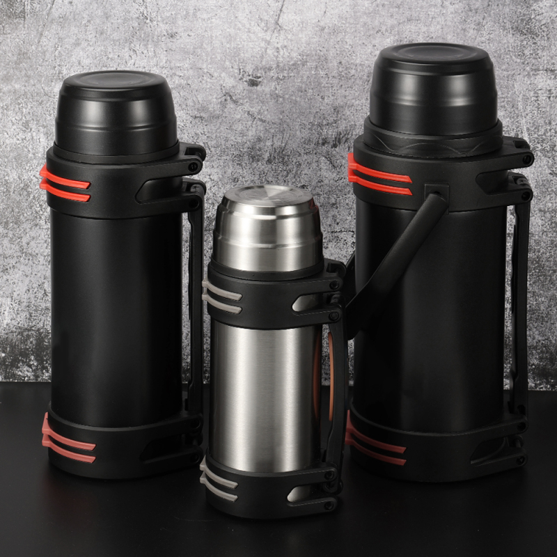 Travelling Flasks 2L 3L 4L 5L 6L Large Capacity Double Wall Vacuum Thermos with Handle Strap for Outdoor