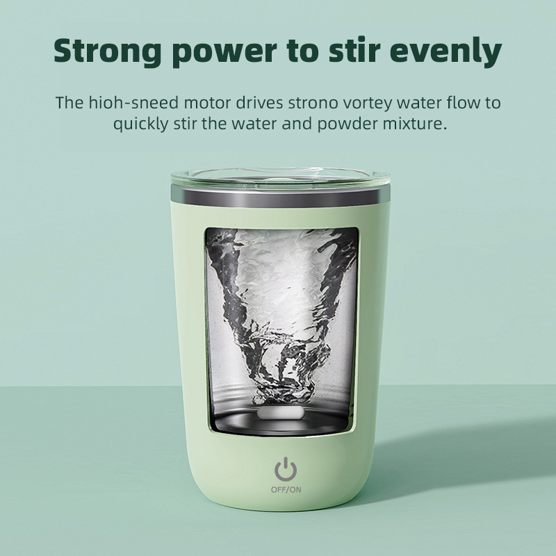 Stainless Steel Rechargeable Smart Cup Multi Functional Fitness Auto Magnetized Self Mug Auto Stirring Mixing Coffee Cup