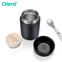 Premium Quality 600ml Insulated Food Jar Flask Hot Food Flask Office School Travel Portable Design Lids Minimum Order 1 Piece