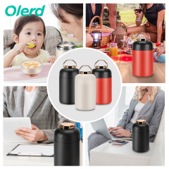 Premium Quality 600ml Insulated Food Jar Flask Hot Food Flask Office School Travel Portable Design Lids Minimum Order 1 Piece