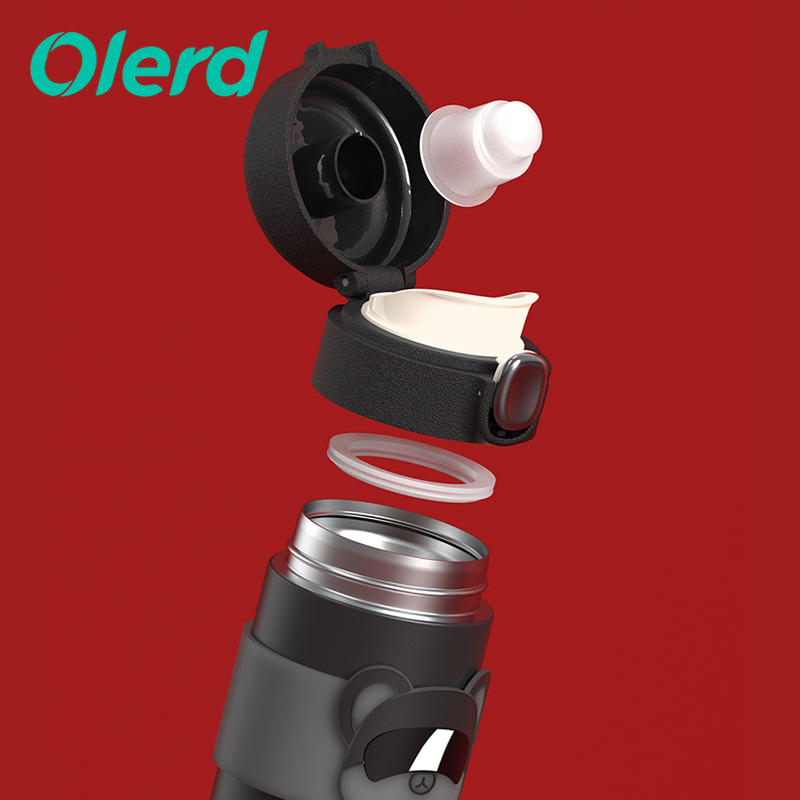 OLERD Kids School Creative Mini Thermos Portable Cute 304 Stainless Steel Water Bottle