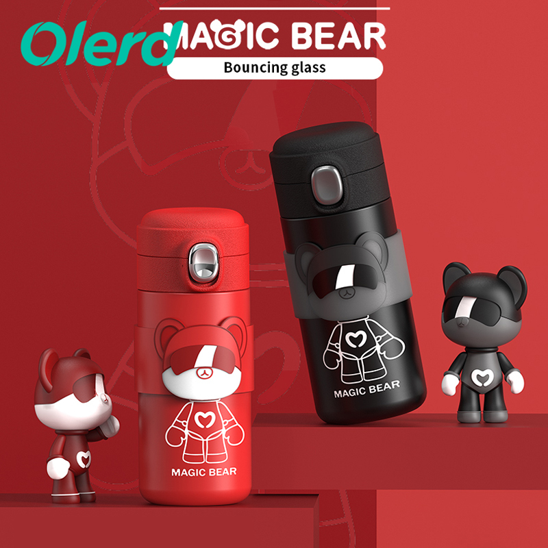 OLERD Kids School Creative Mini Thermos Portable Cute 304 Stainless Steel Water Bottle