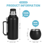 Wholesale Large Capacity Stainless Steel Tumbler Durable Water Bottle Thermal Portable Flask Hot Cold Drinks Logo Tea Mug
