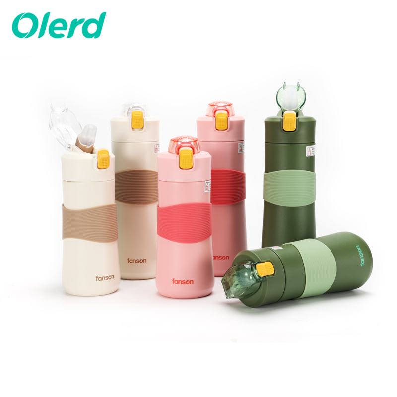 OLERD Lady Kids Students Cute Insulated Vacuum Water Bottle Stainless Steel Mini Thermoses for Girls