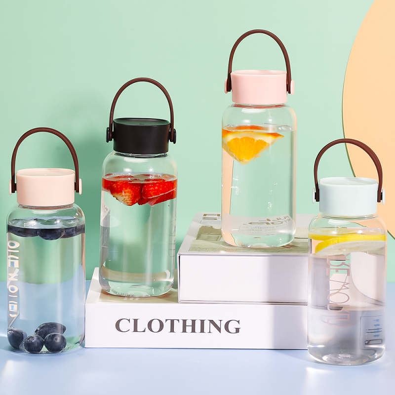 Wholesale 450ml BPA-Free Clear Plastic Sports Water Bottle Direct Drinking Gym/Camping Adult Accessory Anti-Corrosion Handle Lid