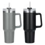 Wholesale 40oz Travel Tumbler with Handle Single Layer Stainless Steel Customizable Print Sport Portable Mug with Straw Camping