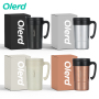 Wholesale Vacuum Insulation Double Wall Stainless Steel Travel Coffee Mug with Handle and SS304 Spoon for Office
