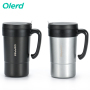 Wholesale Vacuum Insulation Double Wall Stainless Steel Travel Coffee Mug with Handle and SS304 Spoon for Office