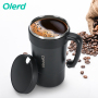 Wholesale Vacuum Insulation Double Wall Stainless Steel Travel Coffee Mug with Handle and SS304 Spoon for Office